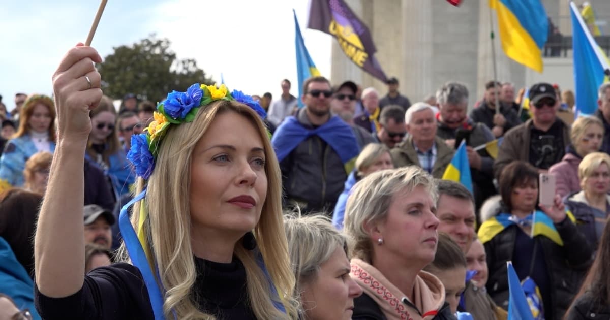 Вашингтон підтримує Україну: мітинг на річницю вторгнення