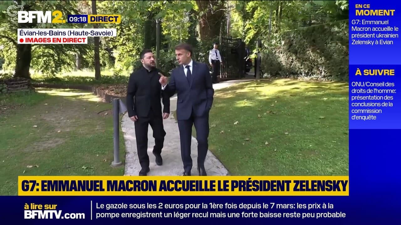 Макрон і Зеленський зустрілися на G7 в Евіані для обговорення миру та безпеки